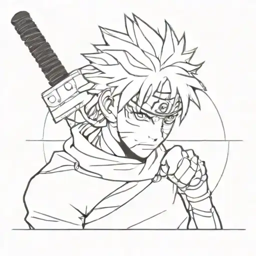 jujutsu kaisen, demon slayer, naruto inspired tattoo tattoo design idea