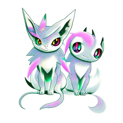 Umbreon and Espeon tattoo design idea