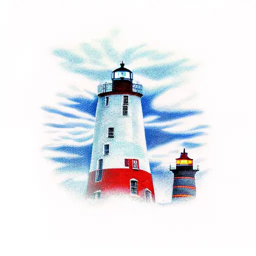 Long Island lighthouse  tattoo design idea