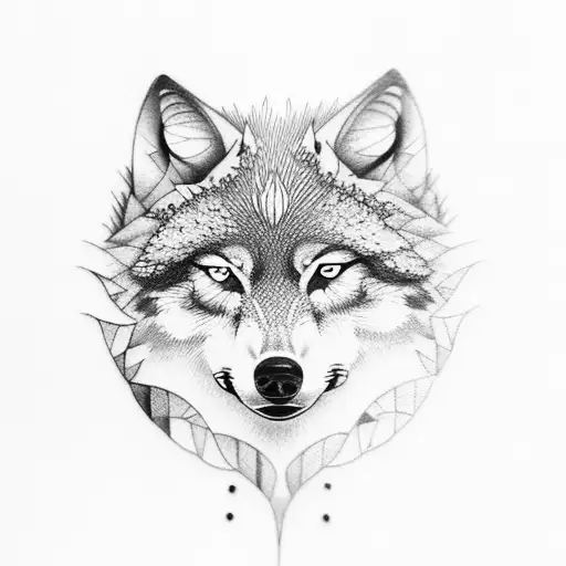 three wolves tattoo design idea
