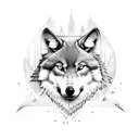 three wolves tattoo design idea