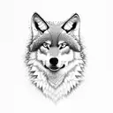 three wolves tattoo design idea