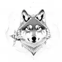 three wolves tattoo design idea