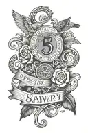 psalm 23 scripture verse tattoo design idea