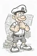 the letters Hold Fast with a popeye  tattoo design idea