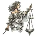 lady justice tattoo design idea