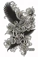 Latin phrase 'Non Ducor Duco'  tattoo design idea