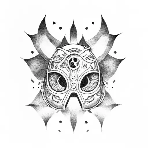 majoras mask tattoo design idea