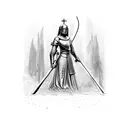 Joan of arc at the stake  tattoo design idea