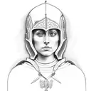 Joan of arc at the stake  tattoo design idea