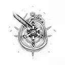 sword sharingan crows chains  tattoo design idea