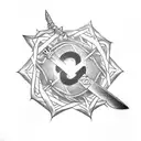 sword sharingan crows chains  tattoo design idea