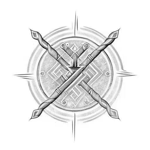 thors hammer tattoo design idea