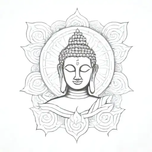 Buddhism tattoo design idea
