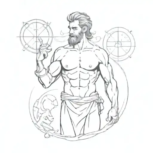male libra, daughter virgo, daughter aquarius tattoo design idea