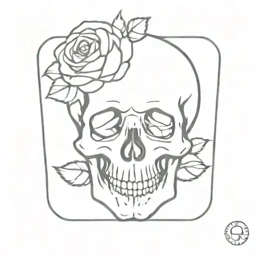 Skull and Roses tattoo design idea