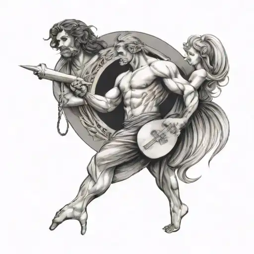 male libra, daughter virgo, daughter aquarius tattoo design idea