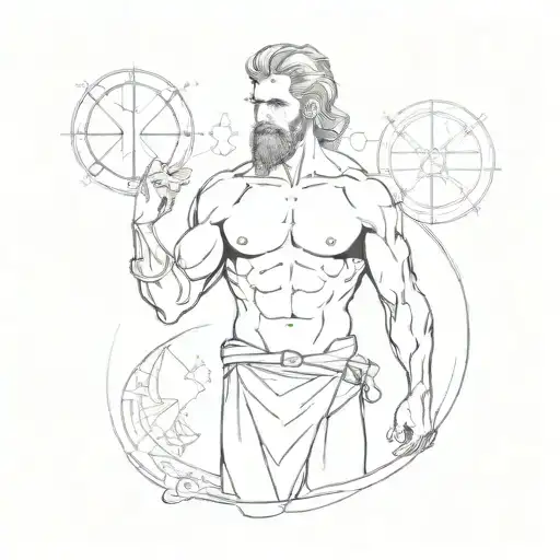 male libra, daughter virgo, daughter aquarius tattoo design idea
