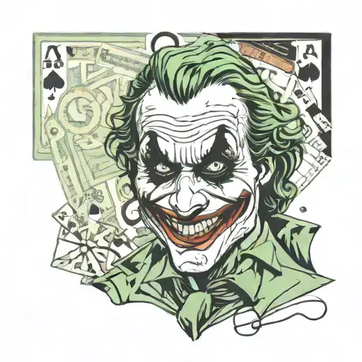 Joker tattoo design idea
