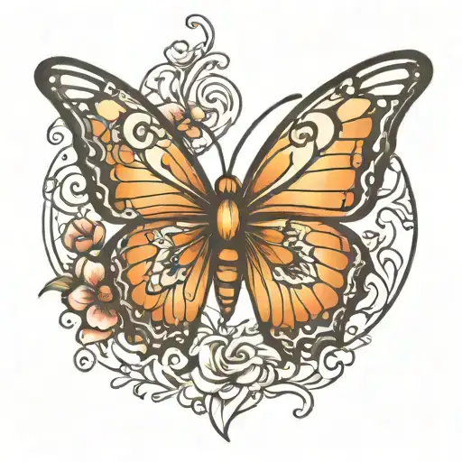 remembrance tattoo for a loved one butterfly forearm  tattoo design idea