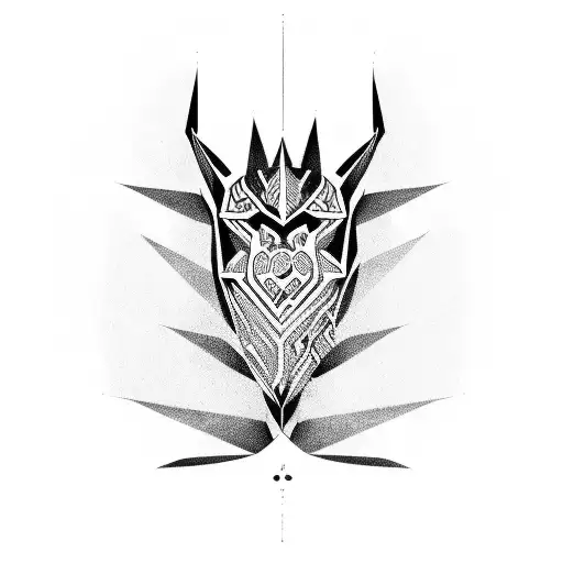 cyber tribal  tattoo design idea