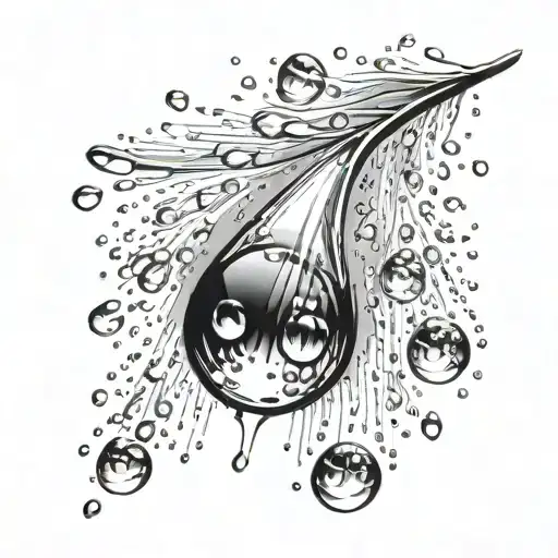 small rain drops tattoo design idea