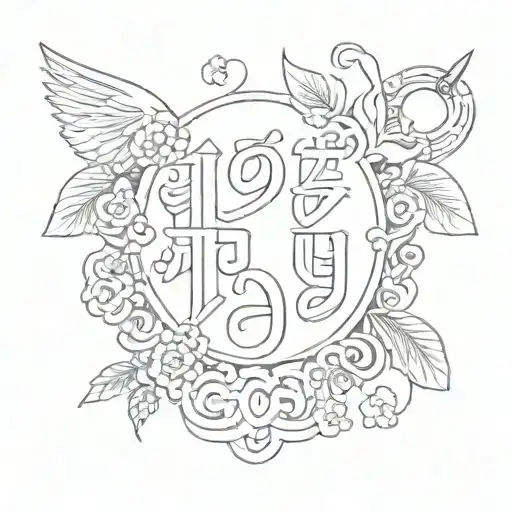 japanese symbols " love you " written tattoo design idea