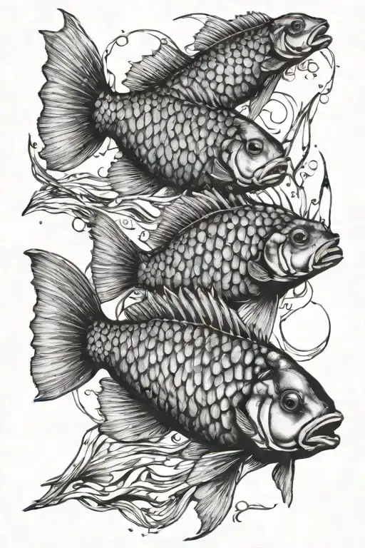fish scales tattoo design idea