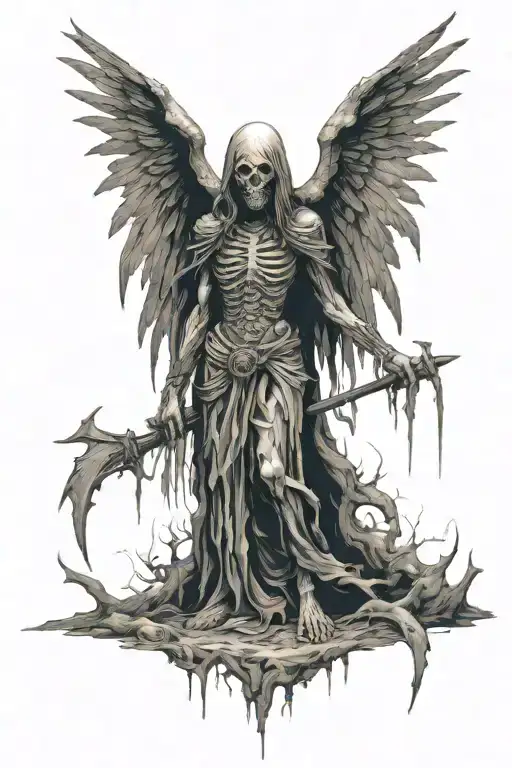 death angel tattoo design idea