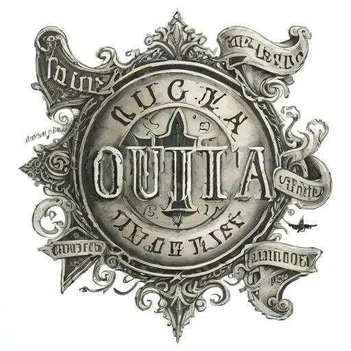 Ouija board letters with all letters tattoo design idea