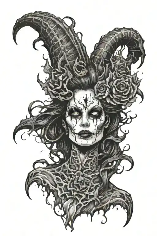 dark lord  woman tattoo design idea