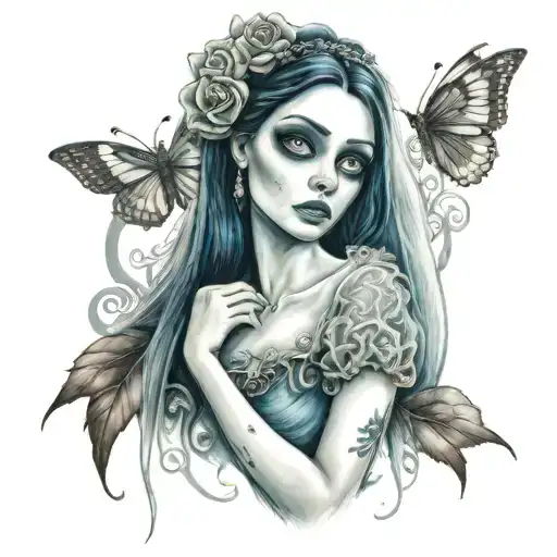 Emily Corpse Bride tattoo design idea