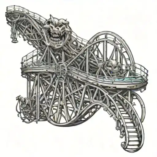 roller coaster tattoo design idea
