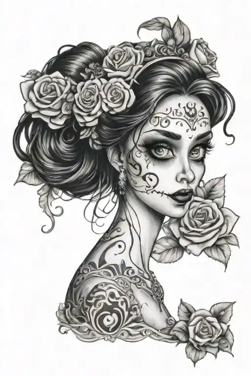 Emily Corpse Bride "As you wish" tattoo .big eyes on her tattoo design idea