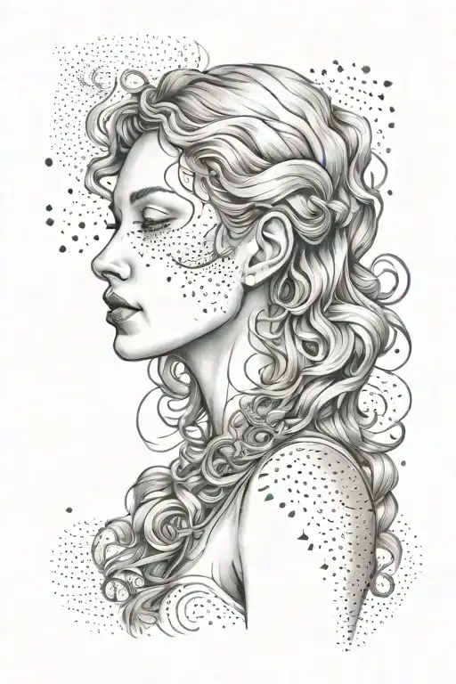 ultra realistic   woman In Dream Caused  tattoo design idea