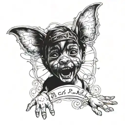 3 small evild bad kids tattoo design idea