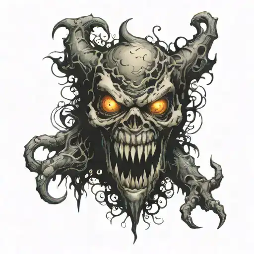 monsters hidden message tattoo design idea