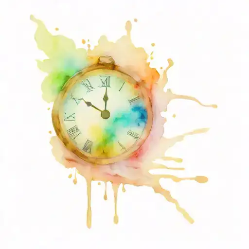 time machine Travel in time cast a spell tattoo design idea