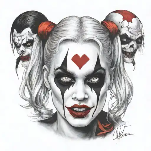 "ultra-realistic" harley quinn tattoo design idea