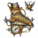 time travel tattoo design idea