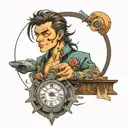 time travel tattoo design idea