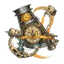 time travel tattoo design idea