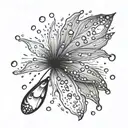 small rain drops tattoo design idea
