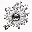 small rain drops tattoo design idea