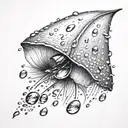 small rain drops tattoo design idea