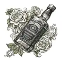 Jack Daniel's Bottle Tattoo  tattoo design idea