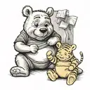 Winnie the Pooh with Tigger Piglet and Eeyore tattoo design idea
