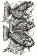 fish scales tattoo design idea