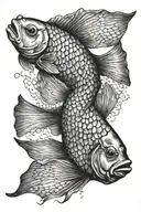 fish scales tattoo design idea
