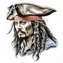 Captain jack sparrow tattoo design idea